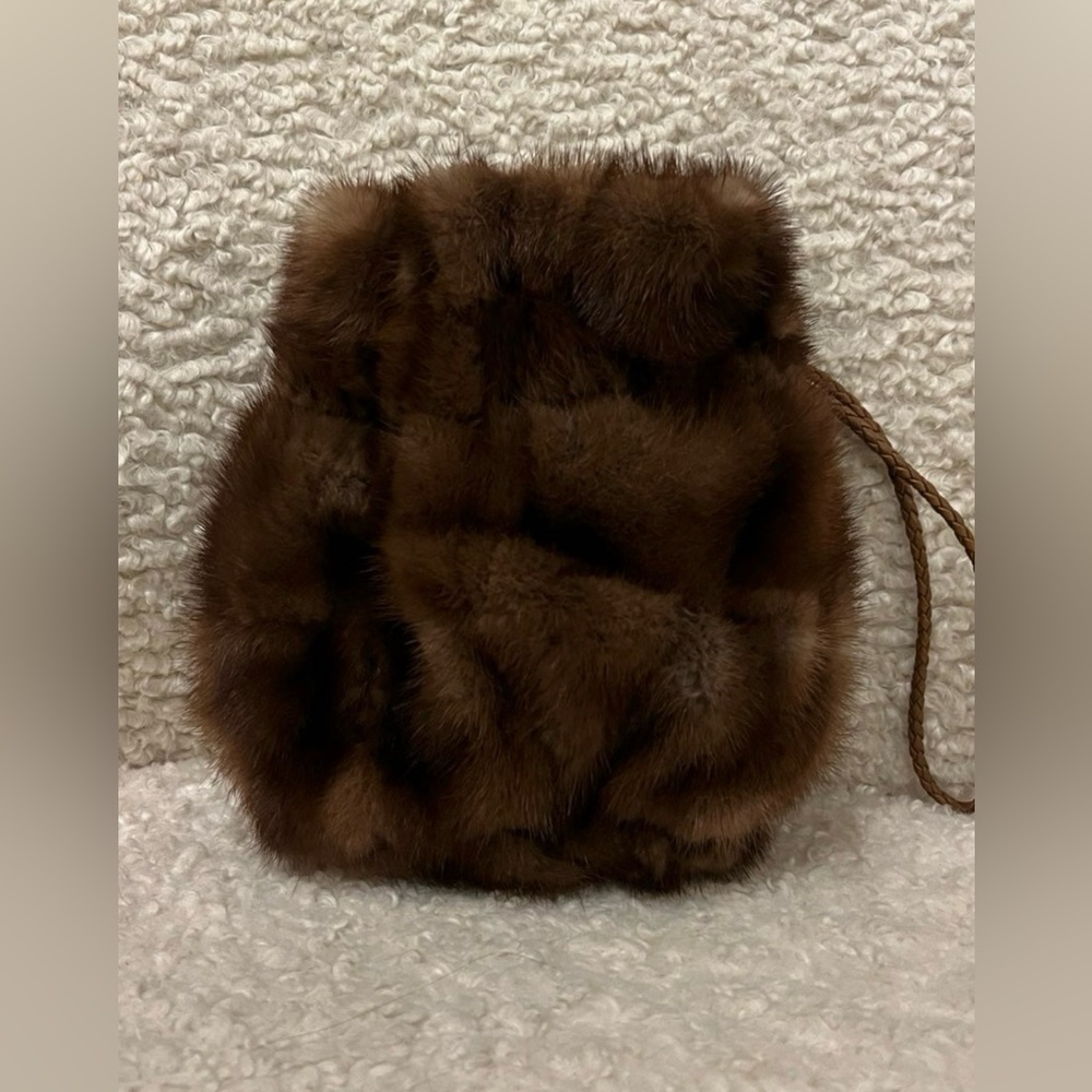 FALORNI ITALIA Le Borse Genuine Leather Faux Fur Handbag